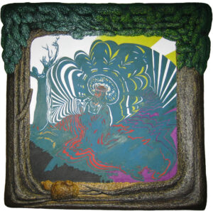 Jesus in the midst of swirling colors