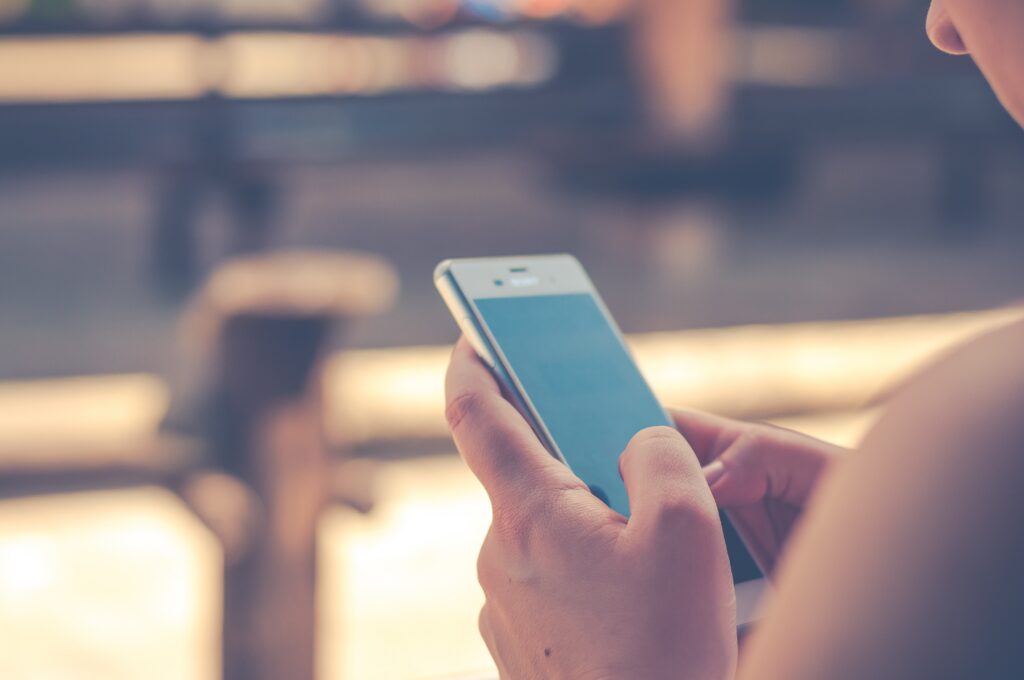 Hands holding a phone