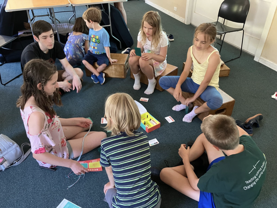 Shows kids playing