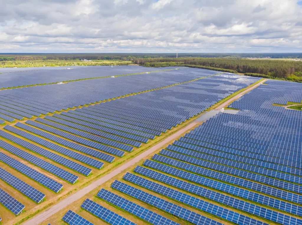 Solar panel farm in Spain.