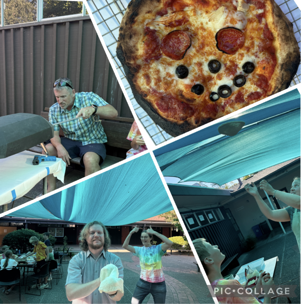 People and pizza