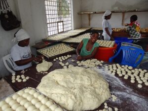 Women making bread