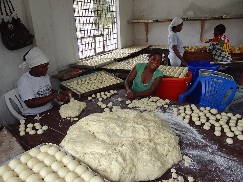 Women making bread