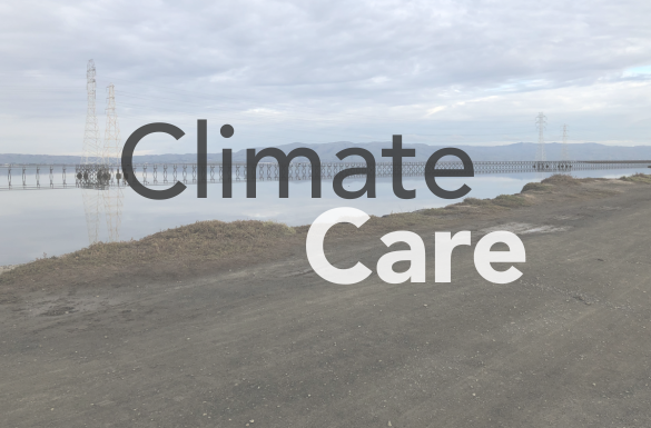 Shows landscape with the text "climate care"
