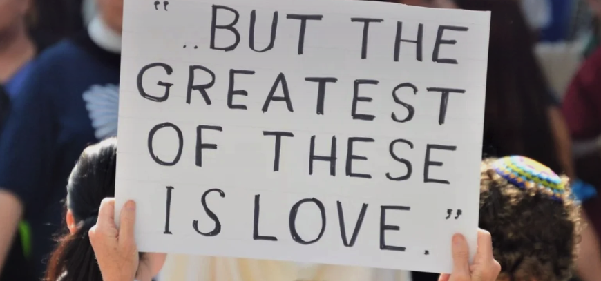 Text: But the greatest of these is love.