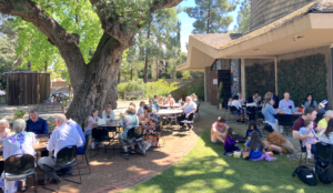 Potluck outside the church