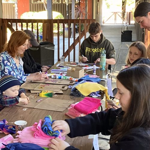 people working on compassion week activitiy