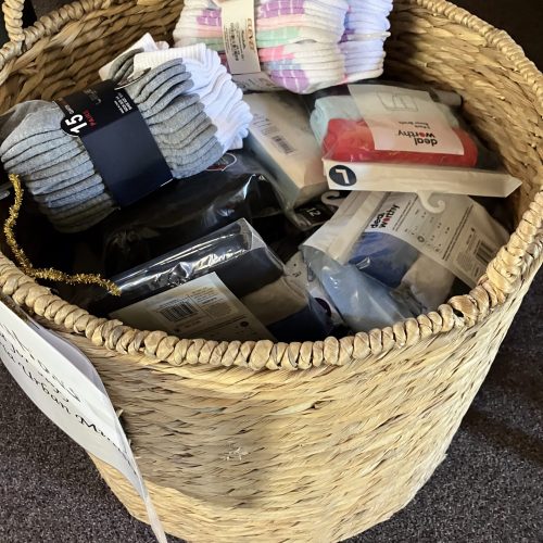 Socks collected for Santa Maria Urban Ministry